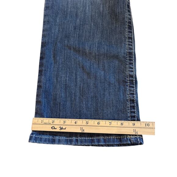 Ariat FR Jeans Men Sz 38x34 Blue Relaxed Boot M4 Distressed Denim CAT2 Workwear - Picture 11 of 11